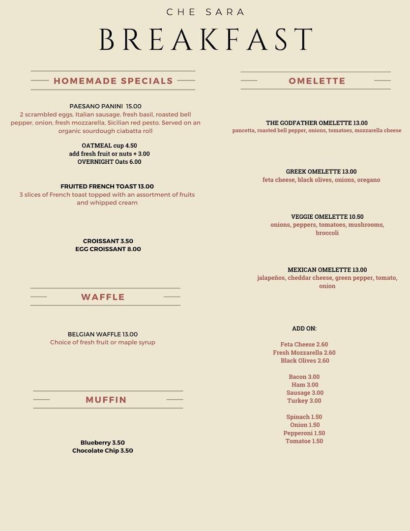 Che Sara Restaurant and Bakery